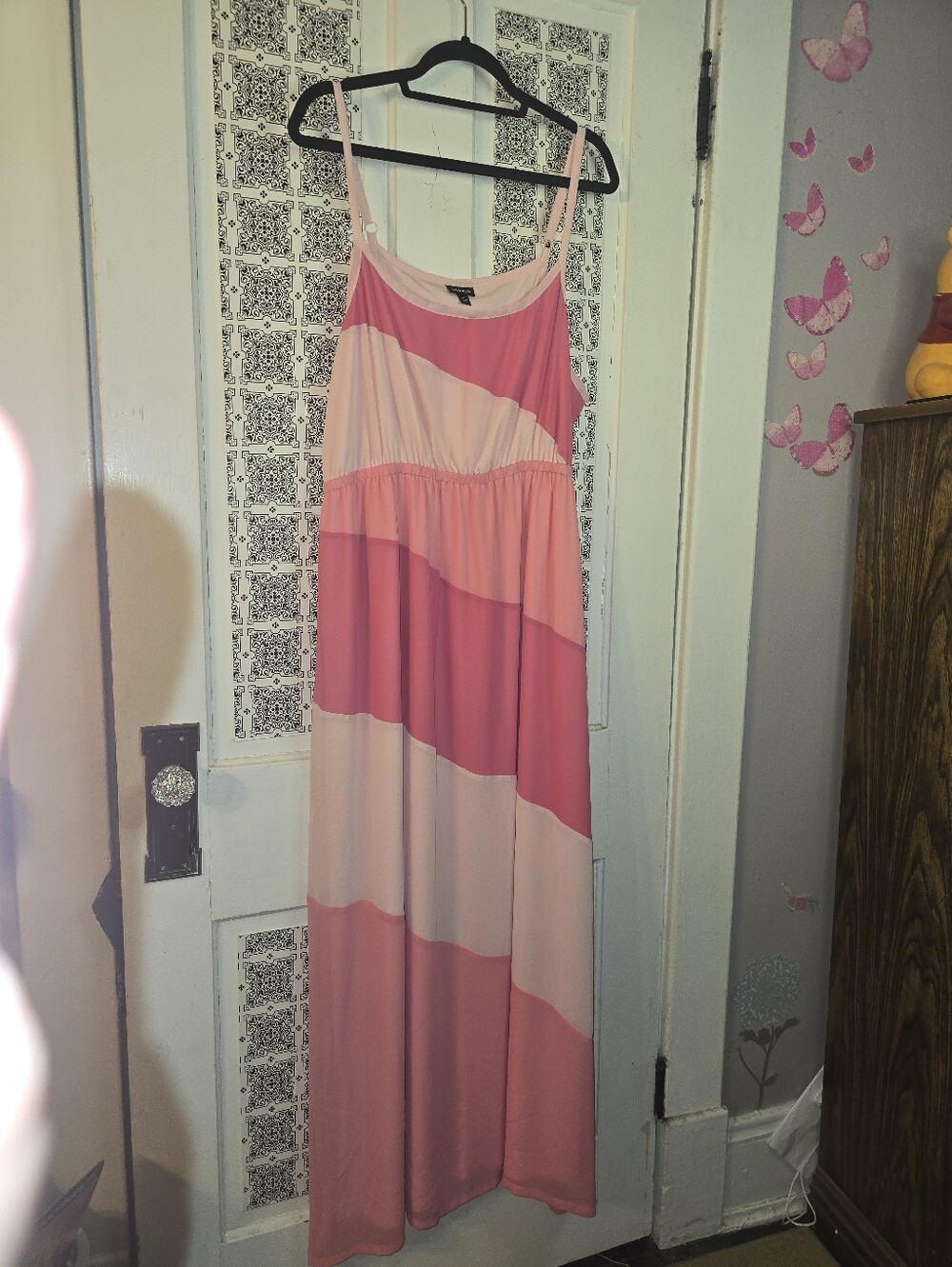 Torrid Pink & Light Pink Striped Maxi Dress